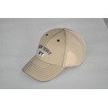 Beige Trucker Sandwich Mesh Cap